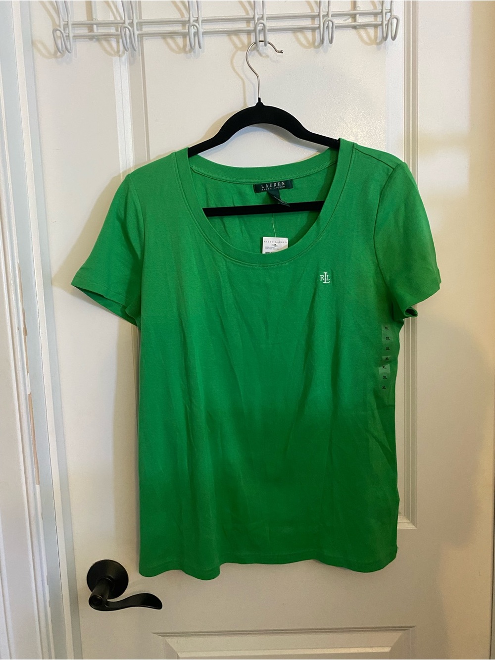 NWT Ralph Lauren Bright Green Scoop Neck Short Sleeve Tee